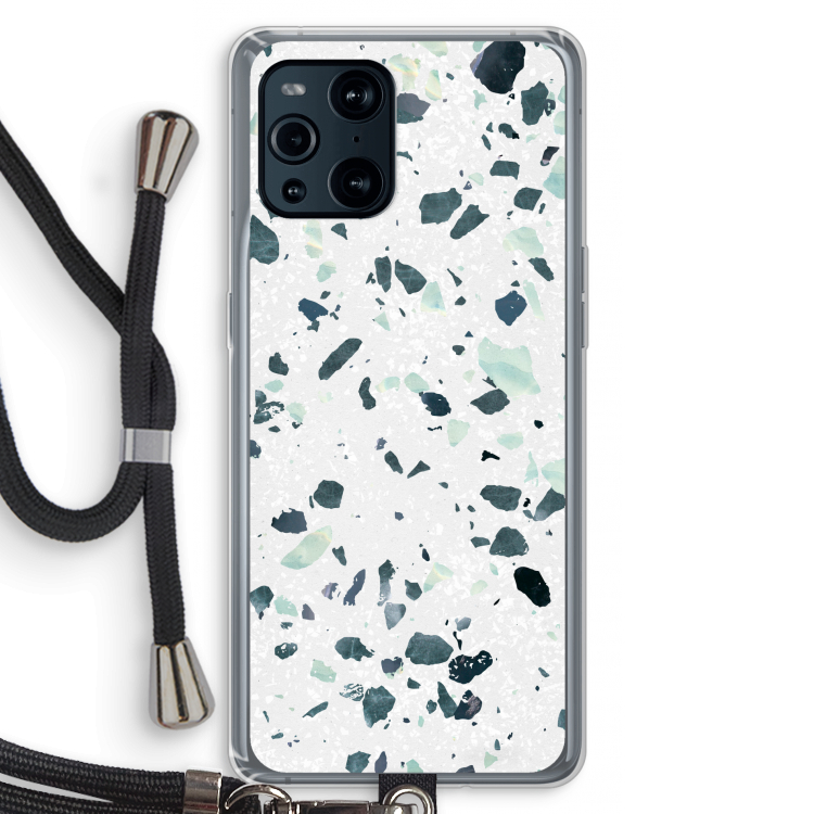 Terrazzo N°2: Oppo Find X3 Pro Transparant Hoesje met koord
