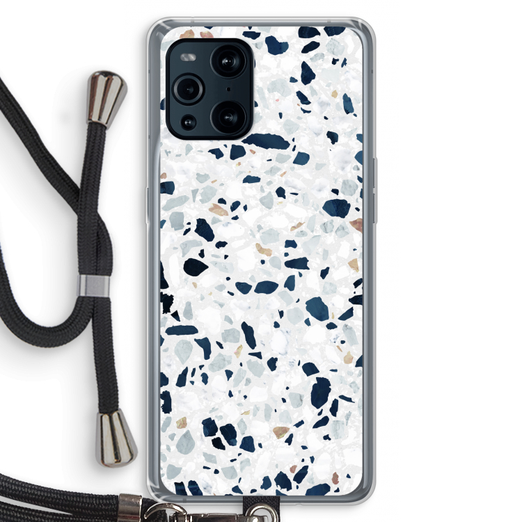 Terrazzo N°1: Oppo Find X3 Pro Transparant Hoesje met koord