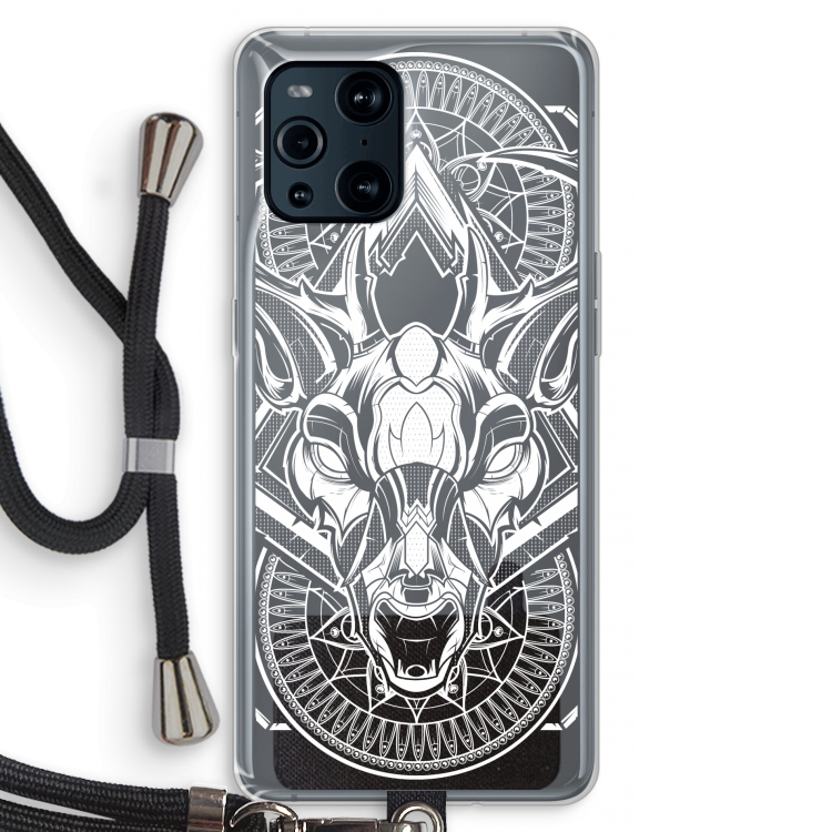 Oh Deer: Oppo Find X3 Pro Transparant Hoesje met koord