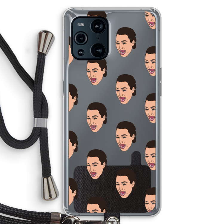 Ugly Cry Call: Oppo Find X3 Pro Transparant Hoesje met koord