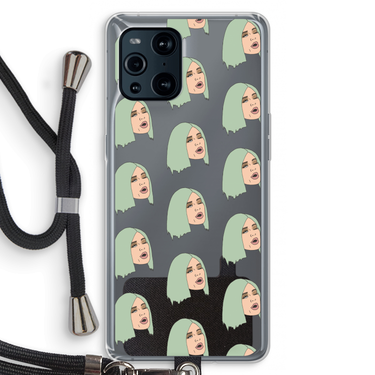 King Kylie: Oppo Find X3 Pro Transparant Hoesje met koord