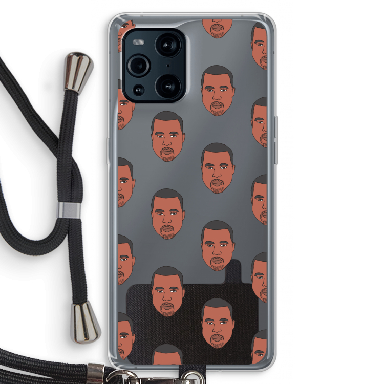 Kanye Call Me?: Oppo Find X3 Pro Transparant Hoesje met koord
