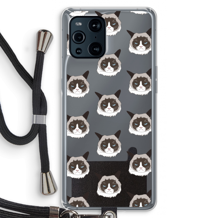 It's a Purrr Case: Oppo Find X3 Pro Transparant Hoesje met koord