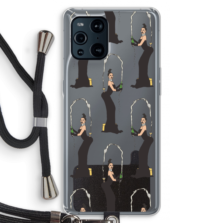 Pop Some Kim: Oppo Find X3 Pro Transparant Hoesje met koord