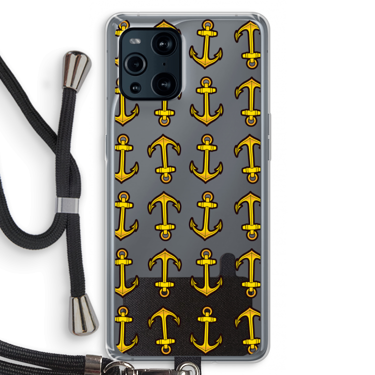 Musketon Anchor: Oppo Find X3 Pro Transparant Hoesje met koord