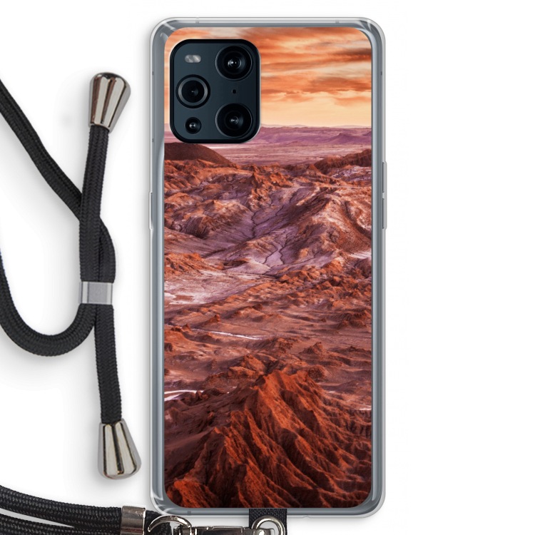 Mars: Oppo Find X3 Pro Transparant Hoesje met koord