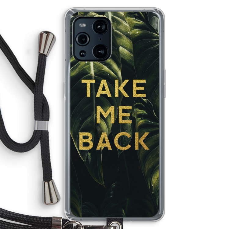 Take me back: Oppo Find X3 Pro Transparant Hoesje met koord