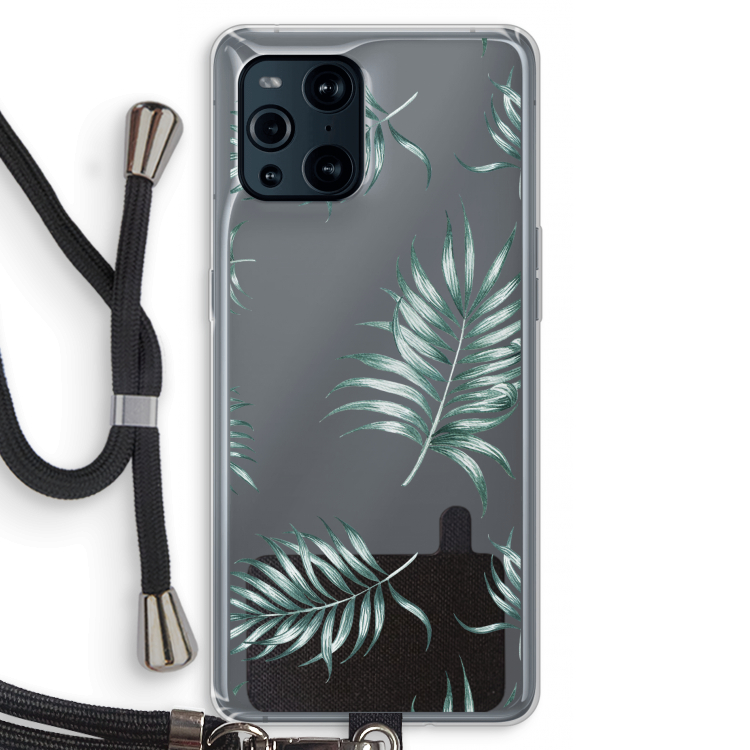 Simple leaves: Oppo Find X3 Pro Transparant Hoesje met koord