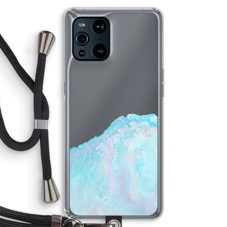 Fantasie pastel: Oppo Find X3 Pro Transparant Hoesje met koord