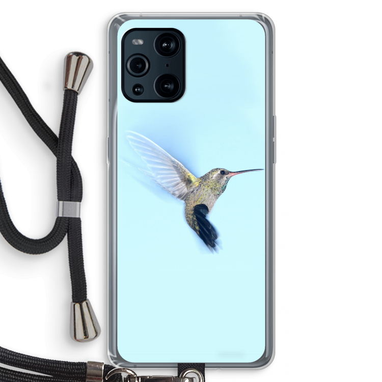 Kolibri: Oppo Find X3 Pro Transparant Hoesje met koord