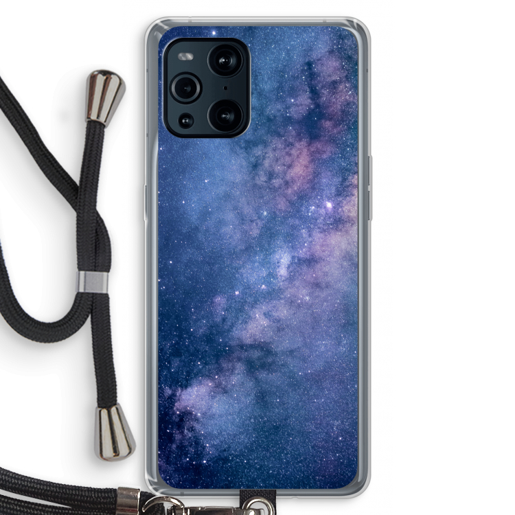 Nebula: Oppo Find X3 Pro Transparant Hoesje met koord