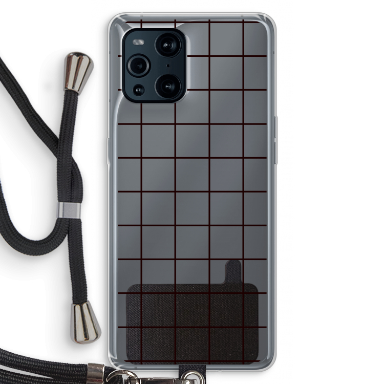 Rooster: Oppo Find X3 Pro Transparant Hoesje met koord