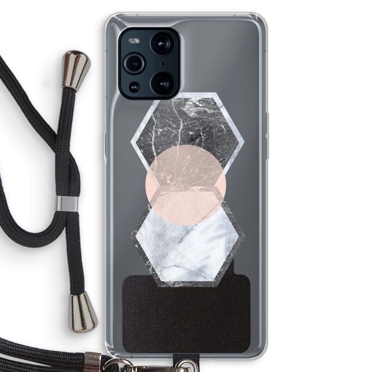 Creatieve toets: Oppo Find X3 Pro Transparant Hoesje met koord