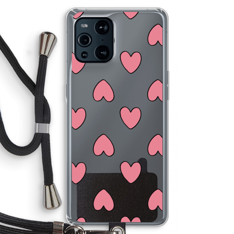Ondersteboven verliefd: Oppo Find X3 Pro Transparant Hoesje met koord