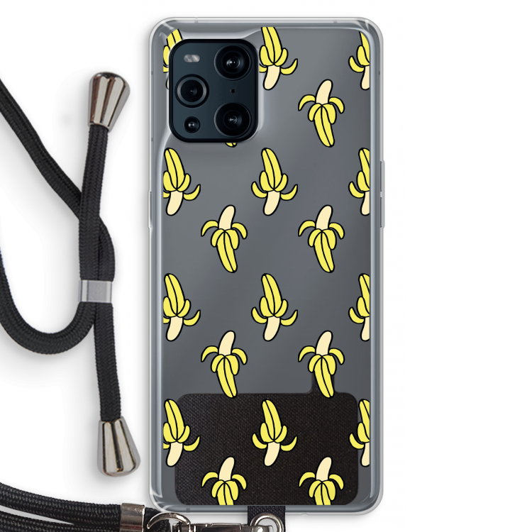 Bananas: Oppo Find X3 Pro Transparant Hoesje met koord
