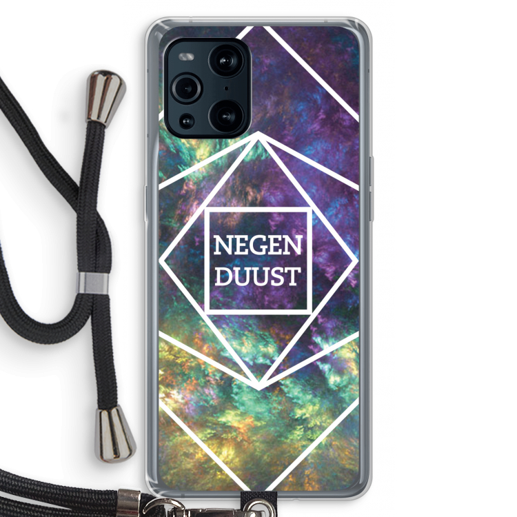 Negenduust ruimte: Oppo Find X3 Pro Transparant Hoesje met koord