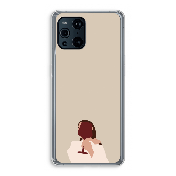 I drink wine: Oppo Find X3 Pro Transparant Hoesje