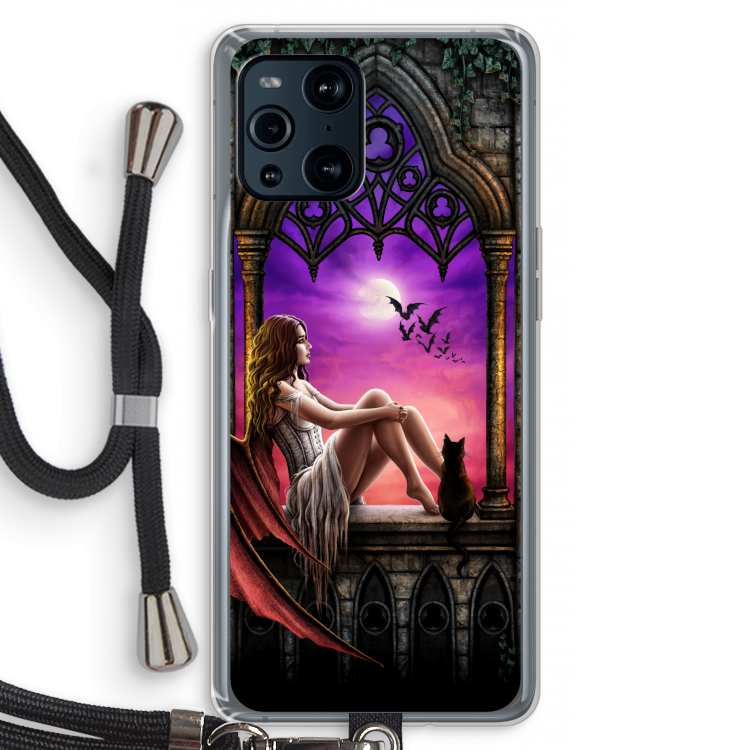 Kinderen van de nacht: Oppo Find X3 Pro Transparant Hoesje met koord