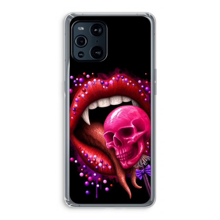 Dodelijk zoet: Oppo Find X3 Pro Transparant Hoesje