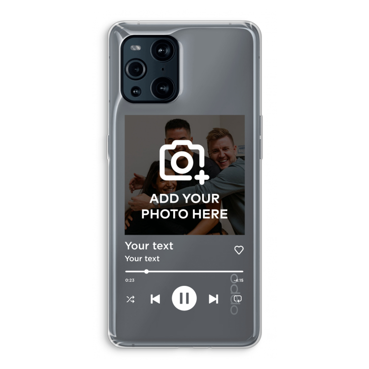 Music Player: Oppo Find X3 Pro Transparant Hoesje