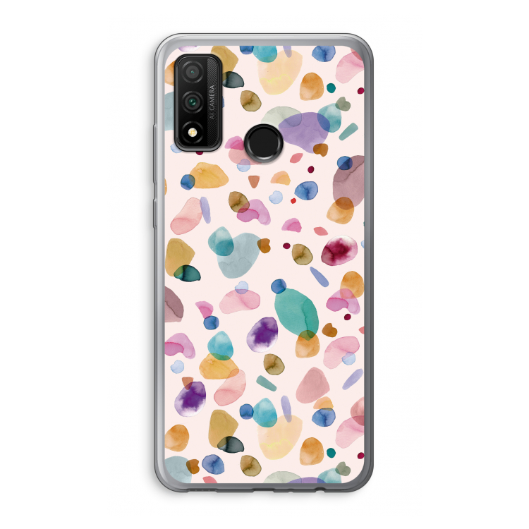 Terrazzo Memphis Pink: Huawei P Smart (2020) Transparant Hoesje
