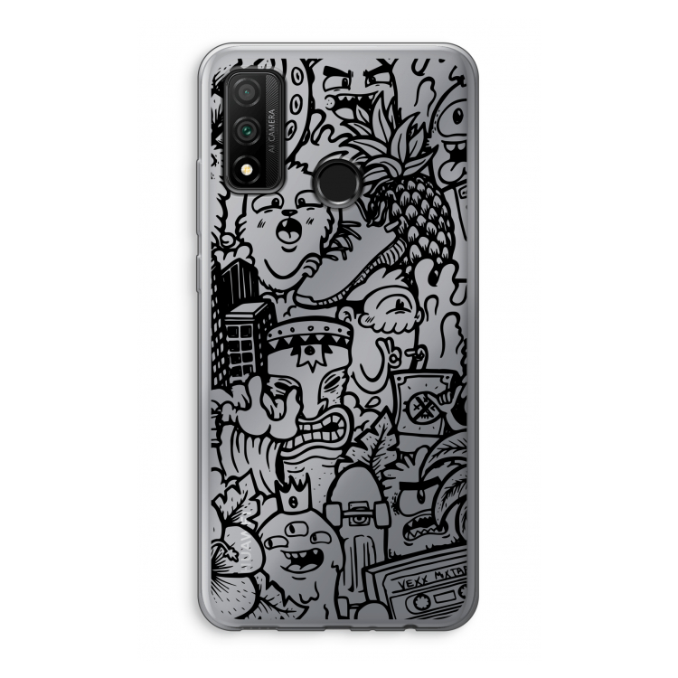 Vexx Black Mixtape: Huawei P Smart (2020) Transparant Hoesje