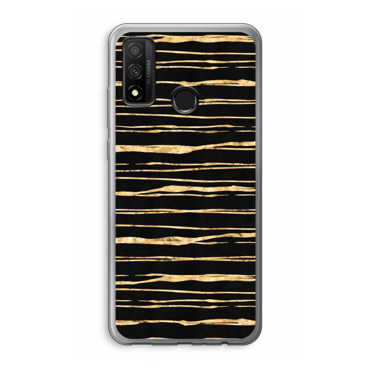 Gouden strepen: Huawei P Smart (2020) Transparant Hoesje