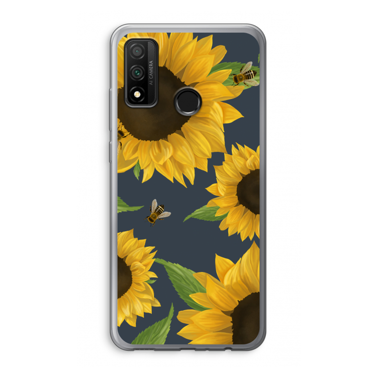 Sunflower and bees: Huawei P Smart (2020) Transparant Hoesje