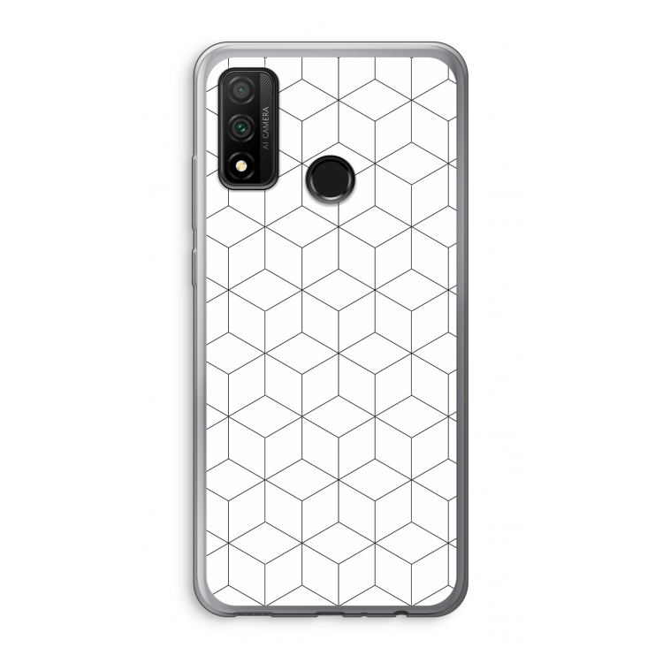 Zwart-witte kubussen: Huawei P Smart (2020) Transparant Hoesje