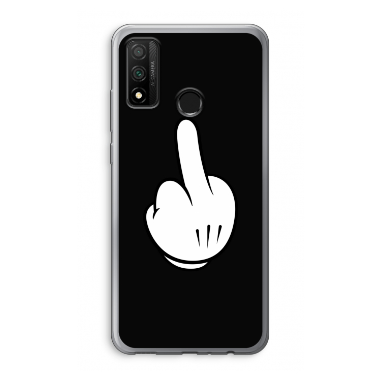 Middle finger black: Huawei P Smart (2020) Transparant Hoesje