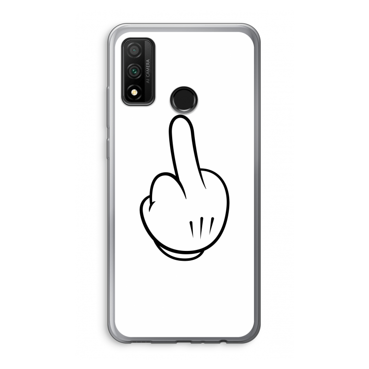 Middle finger white: Huawei P Smart (2020) Transparant Hoesje