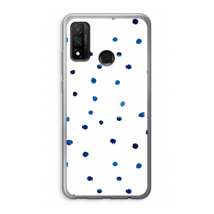 Blauwe stippen: Huawei P Smart (2020) Transparant Hoesje