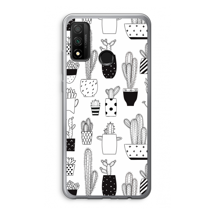 Cactusmotief: Huawei P Smart (2020) Transparant Hoesje