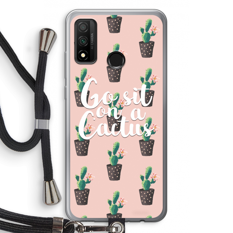 Cactus quote: Huawei P Smart (2020) Transparant Hoesje met koord