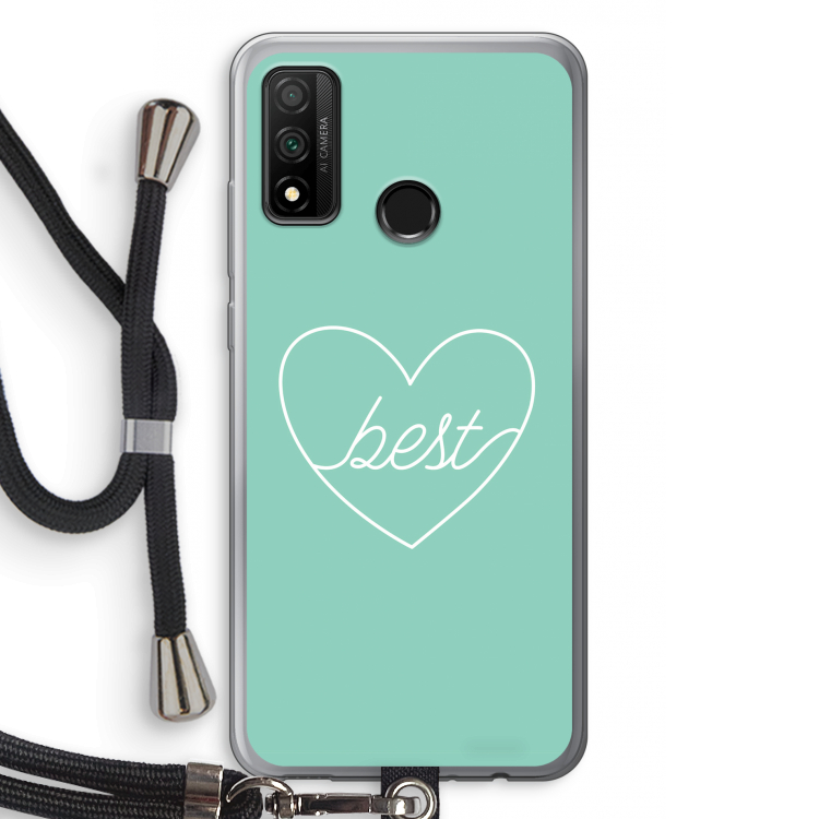 Best heart pastel: Huawei P Smart (2020) Transparant Hoesje met koord