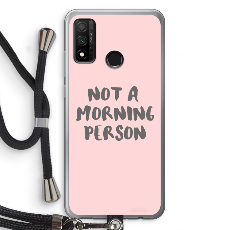 Morning person: Huawei P Smart (2020) Transparant Hoesje met koord