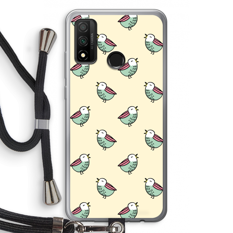 Vogeltjes: Huawei P Smart (2020) Transparant Hoesje met koord