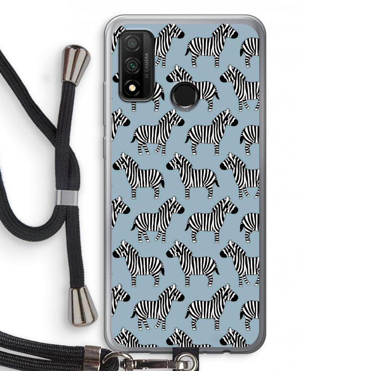 Zebra: Huawei P Smart (2020) Transparant Hoesje met koord