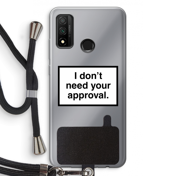 Don't need approval: Huawei P Smart (2020) Transparant Hoesje met koord