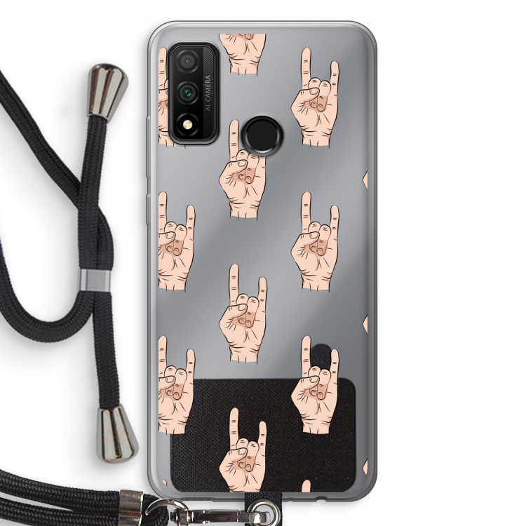 Rock: Huawei P Smart (2020) Transparant Hoesje met koord