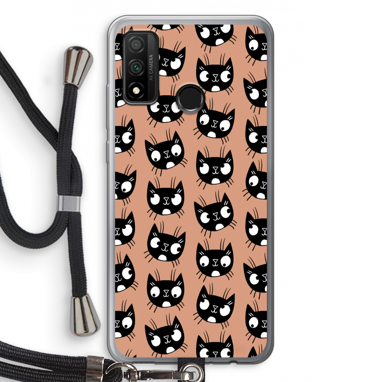 Kat: Huawei P Smart (2020) Transparant Hoesje met koord