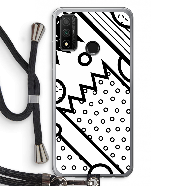 Pop Art #4: Huawei P Smart (2020) Transparant Hoesje met koord