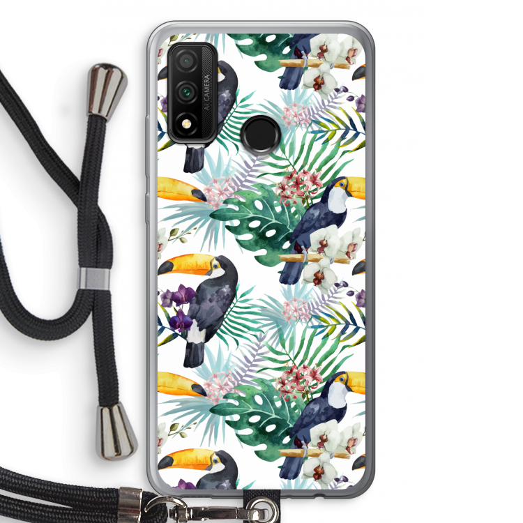 Tukans: Huawei P Smart (2020) Transparant Hoesje met koord