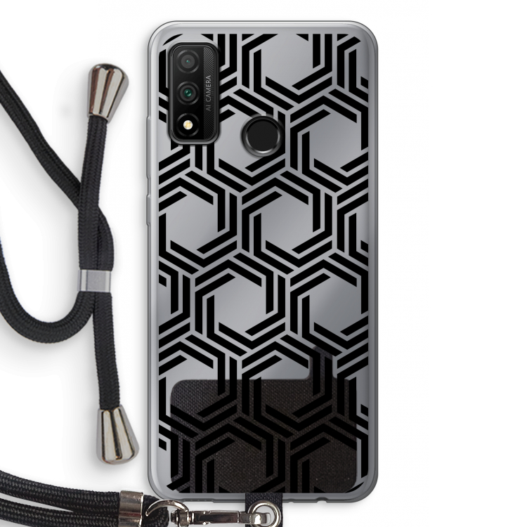 Geometrisch patroon: Huawei P Smart (2020) Transparant Hoesje met koord
