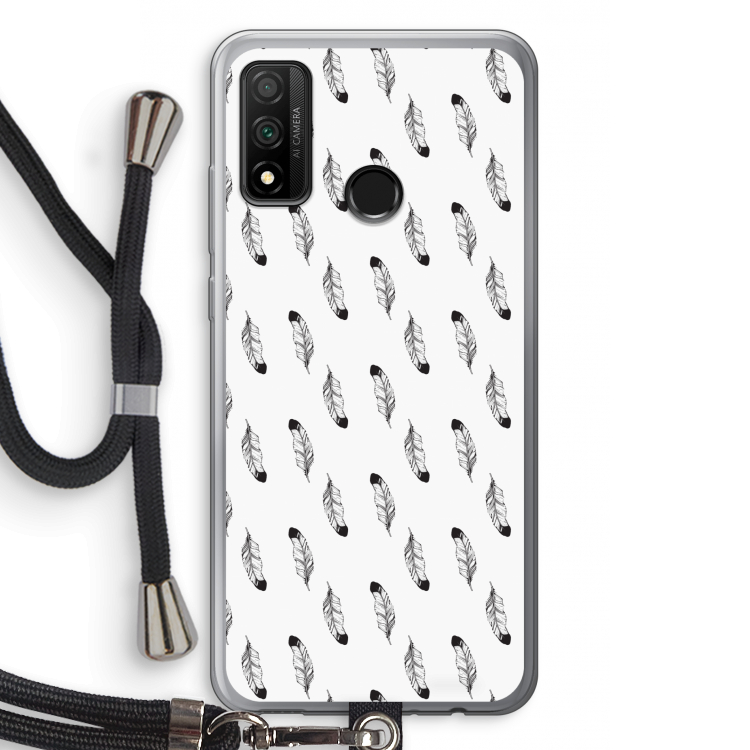 Pluimen: Huawei P Smart (2020) Transparant Hoesje met koord