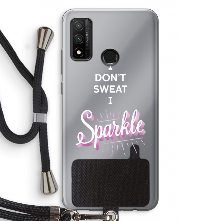 Sparkle quote: Huawei P Smart (2020) Transparant Hoesje met koord