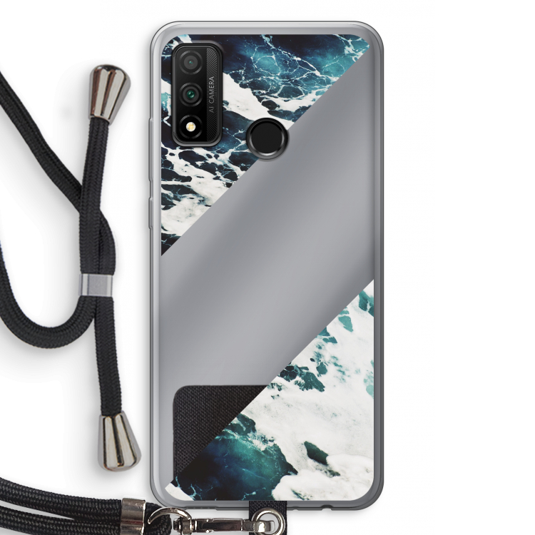 Golven: Huawei P Smart (2020) Transparant Hoesje met koord