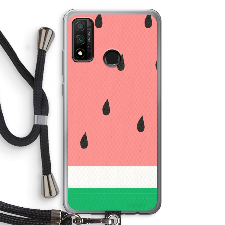 Watermeloen: Huawei P Smart (2020) Transparant Hoesje met koord