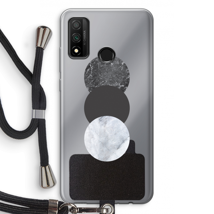 Marmeren cirkels: Huawei P Smart (2020) Transparant Hoesje met koord