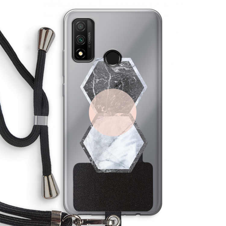 Creatieve toets: Huawei P Smart (2020) Transparant Hoesje met koord